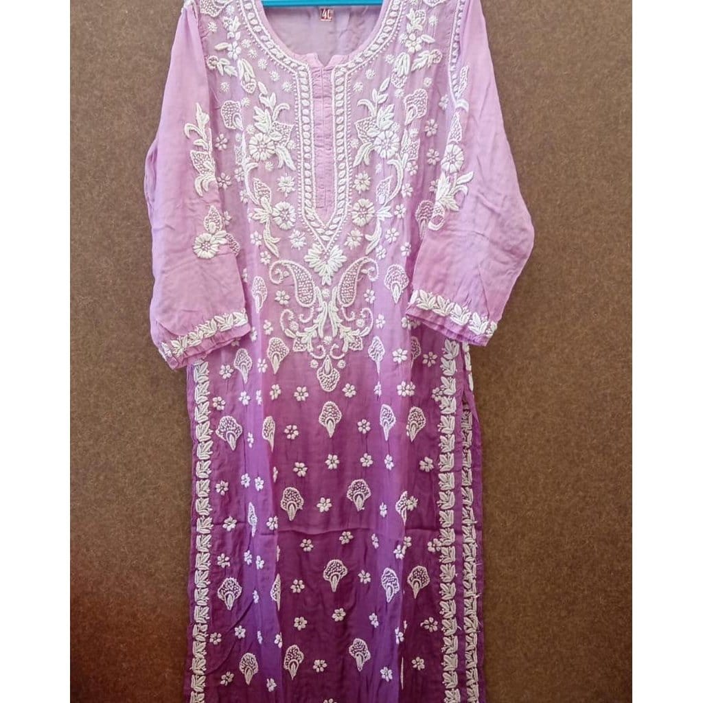 Chikan on sale silk kurta