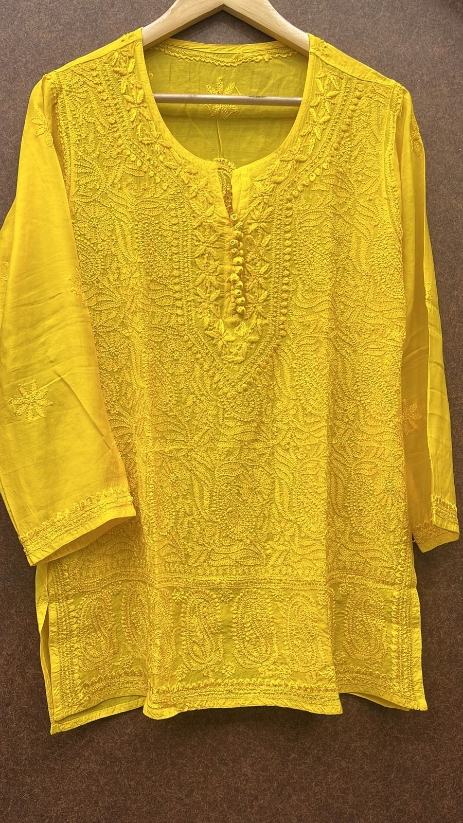 Cotton Short Top Angrakha Style Avadh Chikan