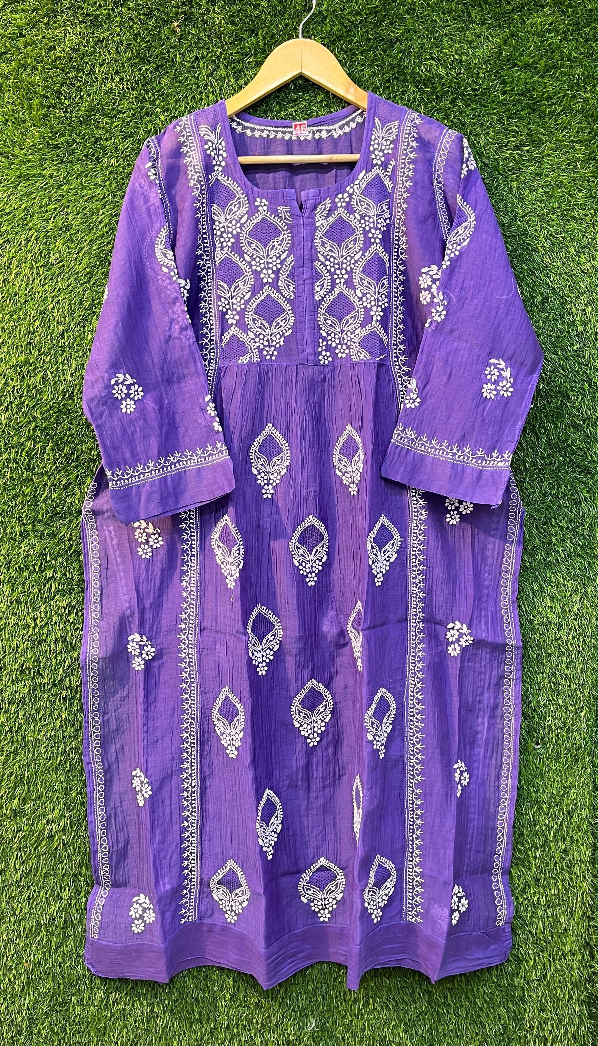 Mul Mul Chikankari Kurta Avadh Chikan