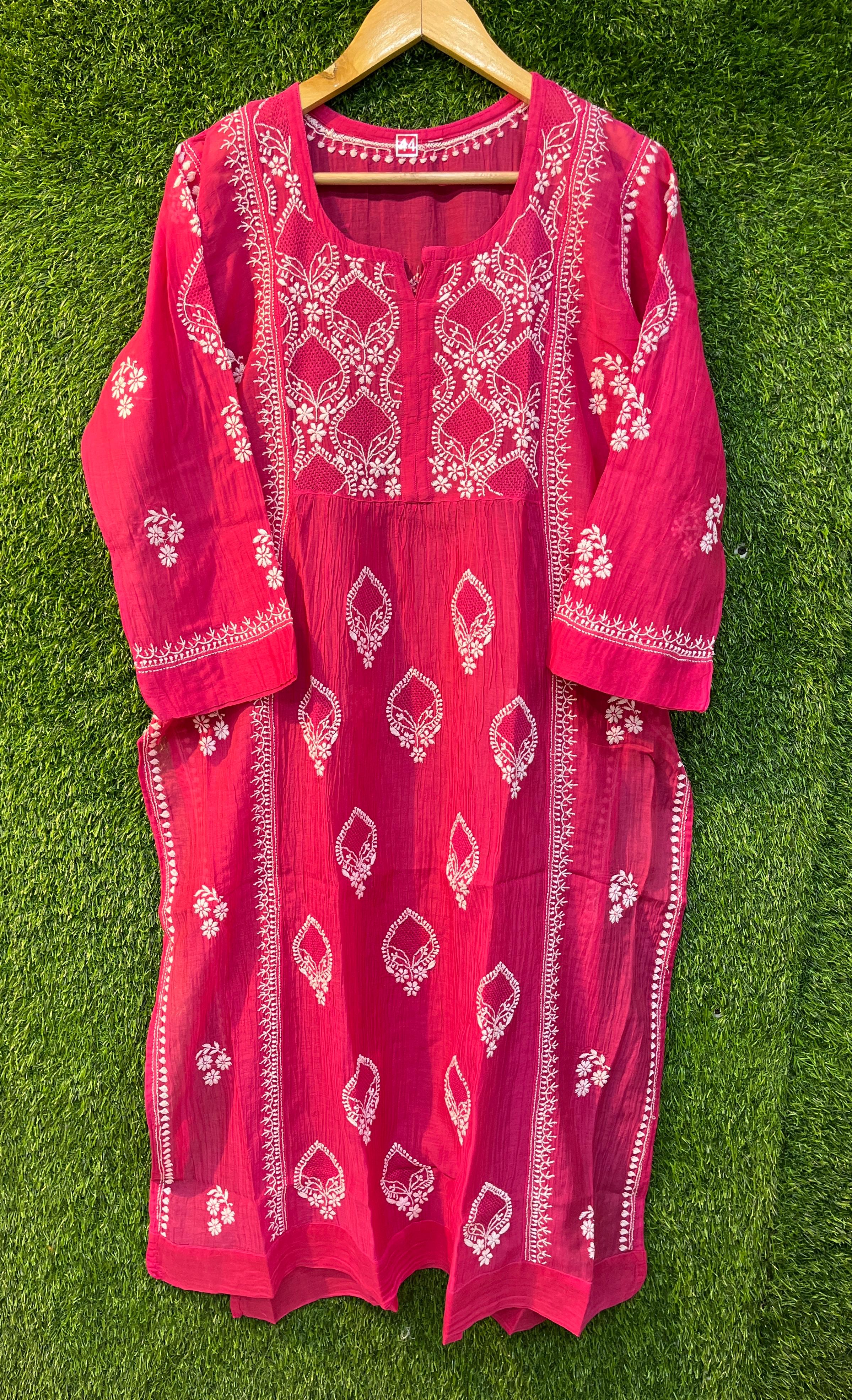 Mul Mul Chikankari Kurta Avadh Chikan