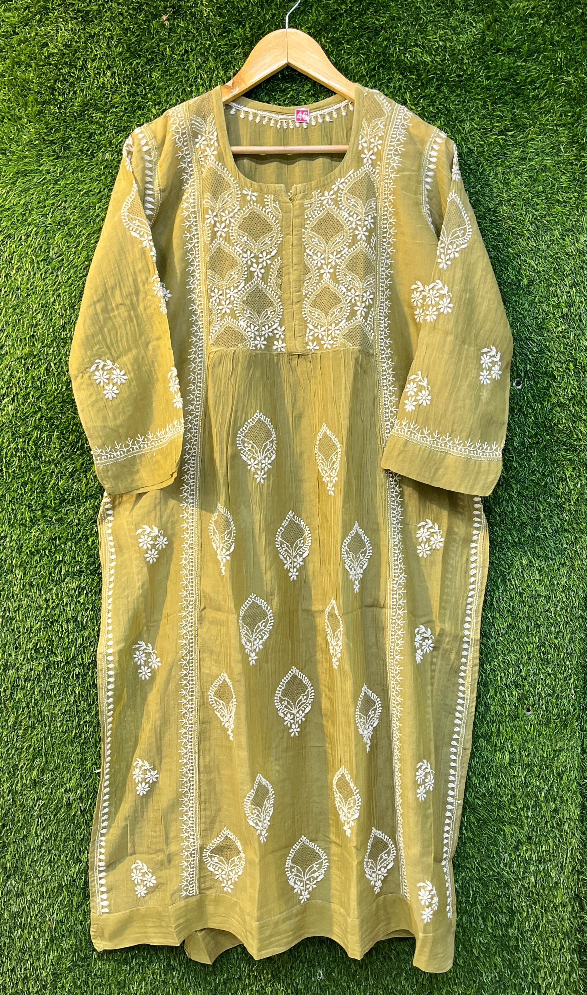 Mul Mul Chikankari Kurta Avadh Chikan