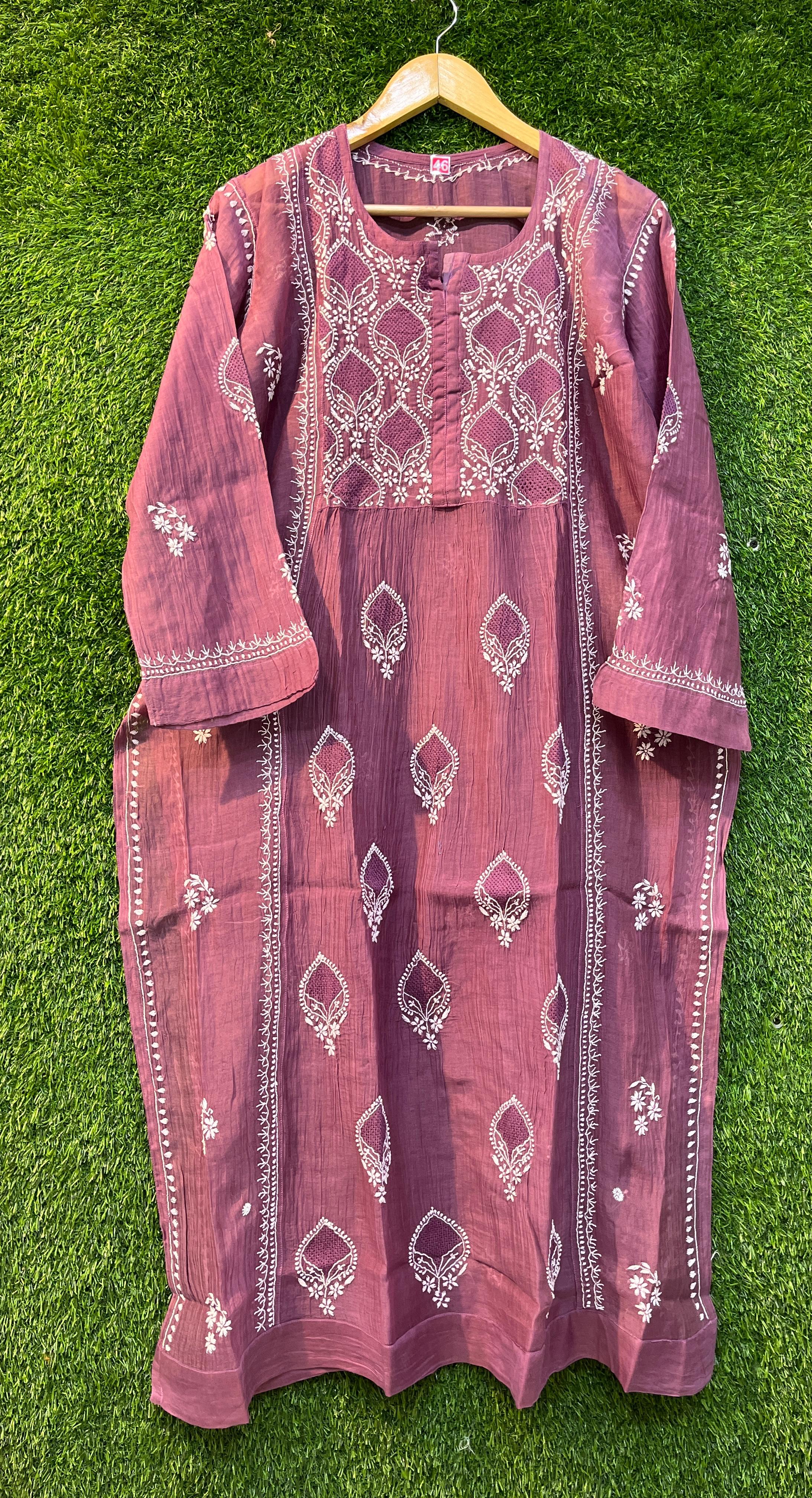 Mul Mul Chikankari Kurta Avadh Chikan