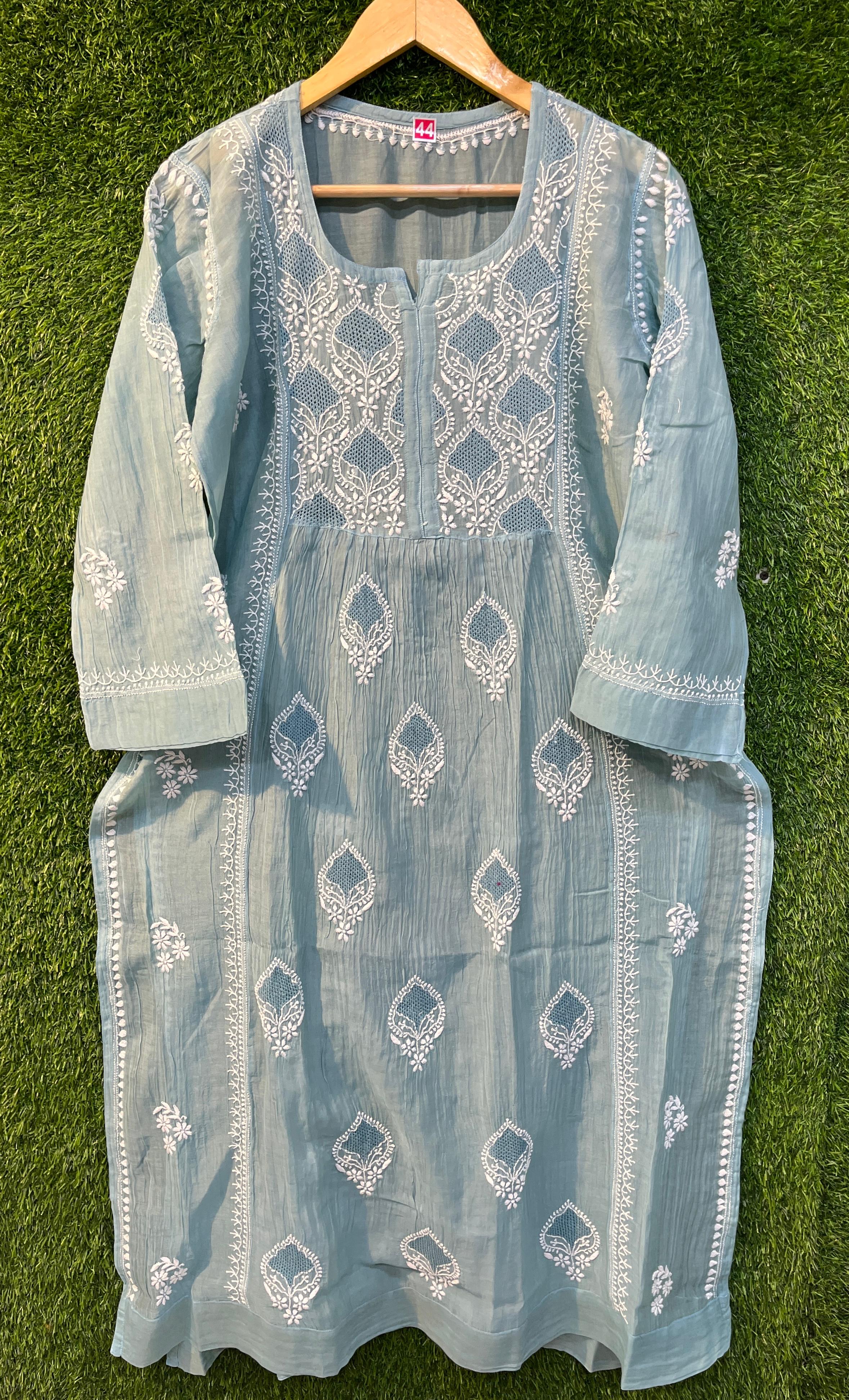 Mul Mul Chikankari Kurta Avadh Chikan
