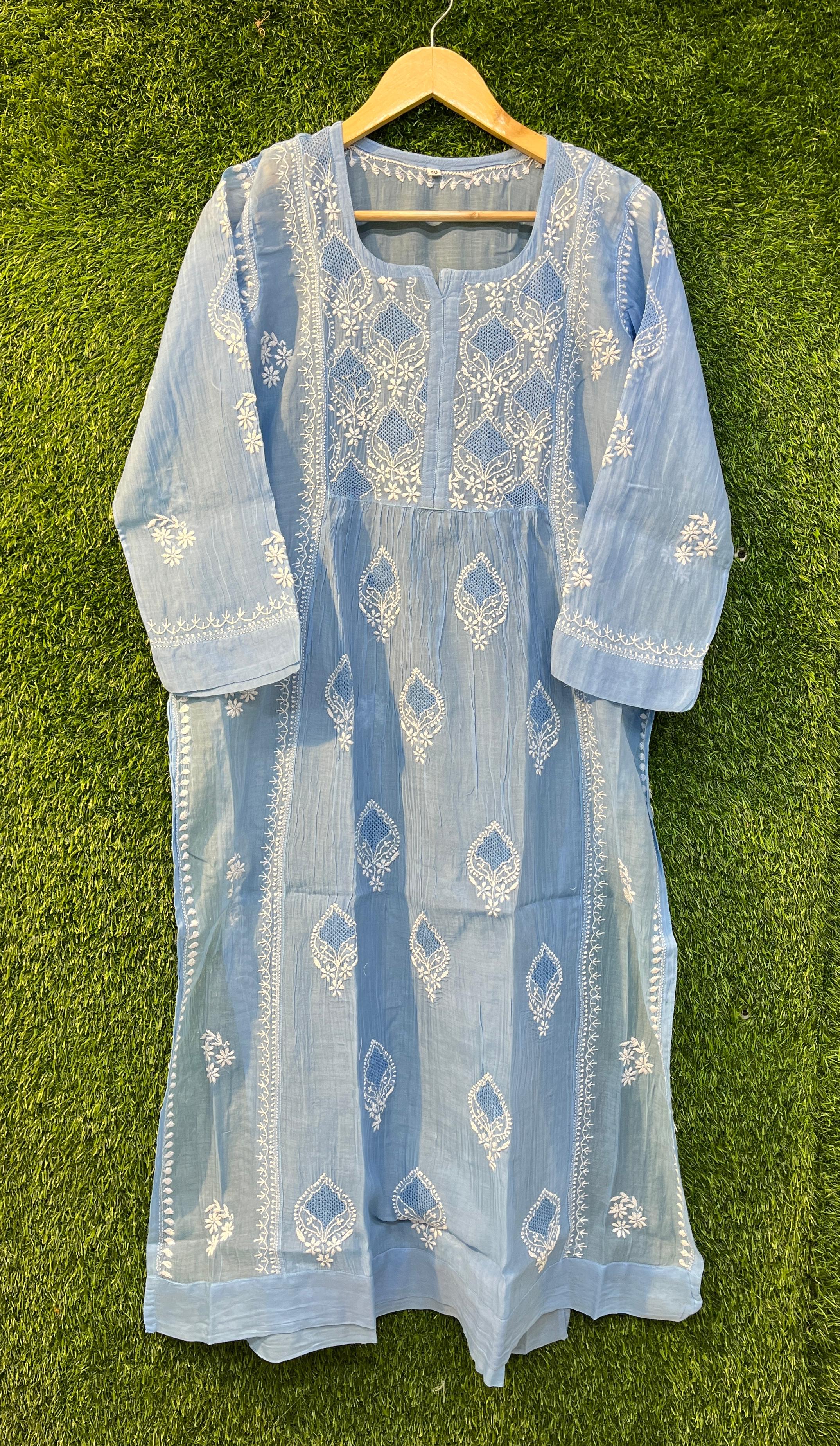 Mul Mul Chikankari Kurta Avadh Chikan