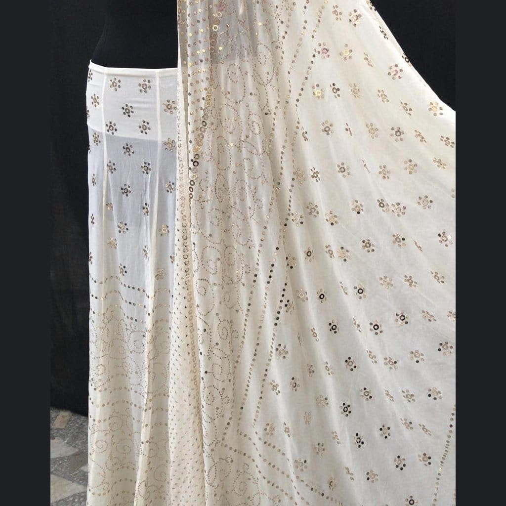 Pure Georgette Lehenga Avadh Chikan