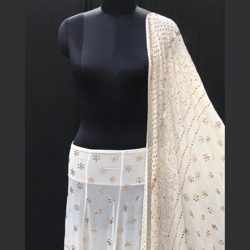 Pure Georgette Lehenga Avadh Chikan