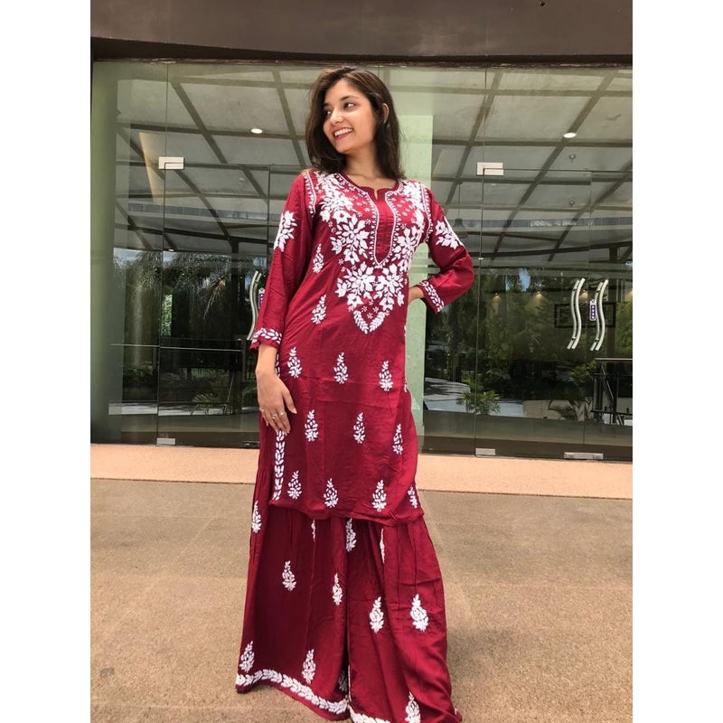 Pure modal cotton, kurta garara set