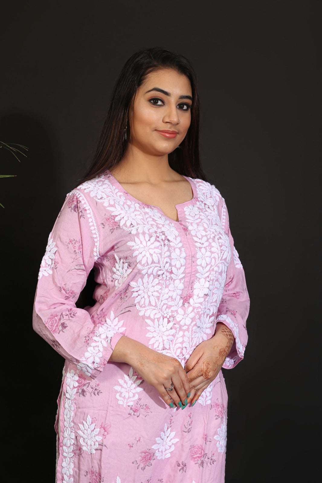 Pure Modal Cotton Printed Kurta Avadh Chikan