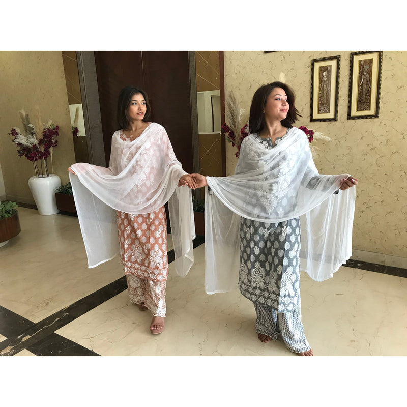 Pure Mul Mul Cotton printed very Kurta and Palazzo set