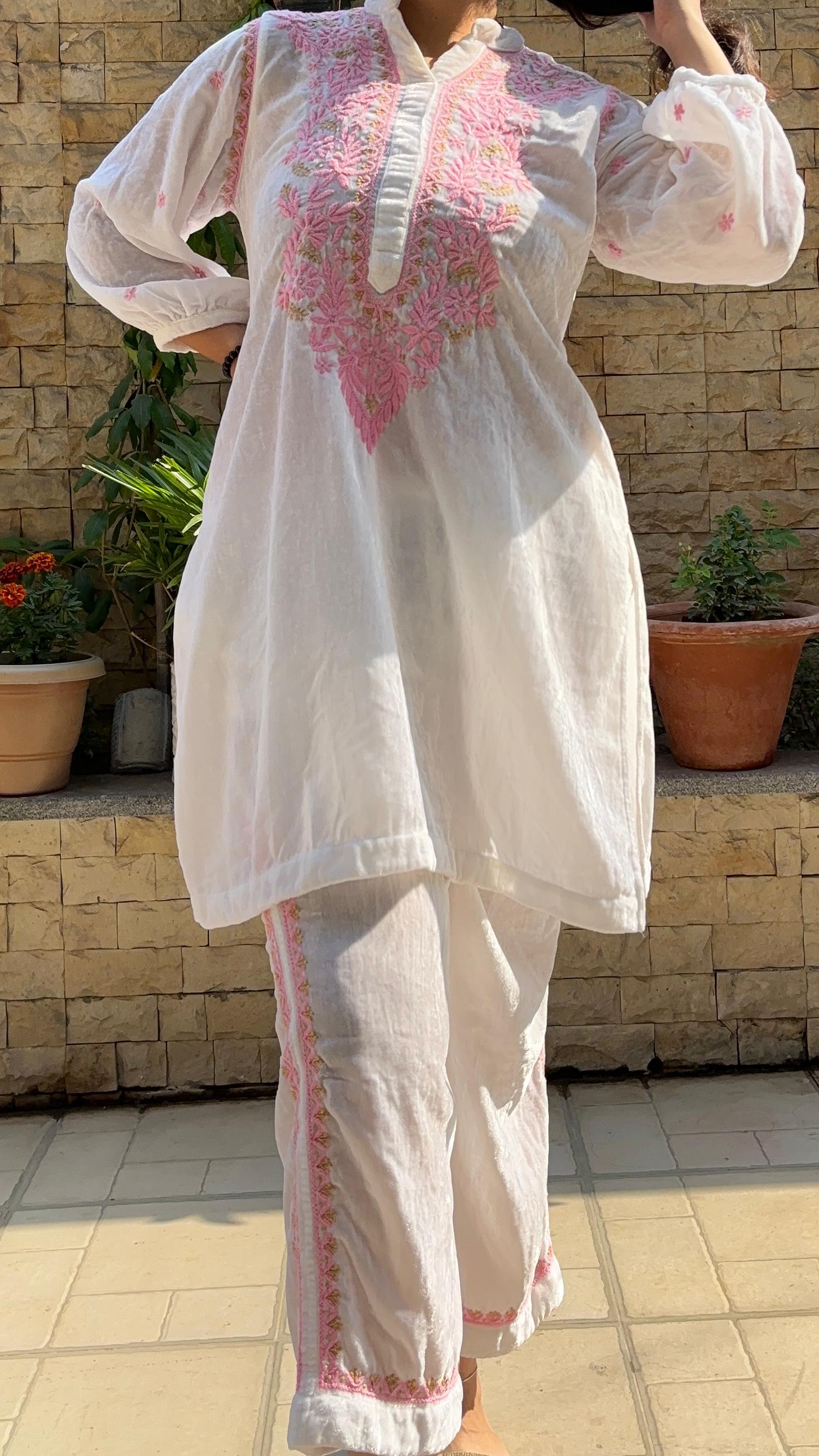 Pure Velvet Chikankari Co-ord Set Avadh Chikan